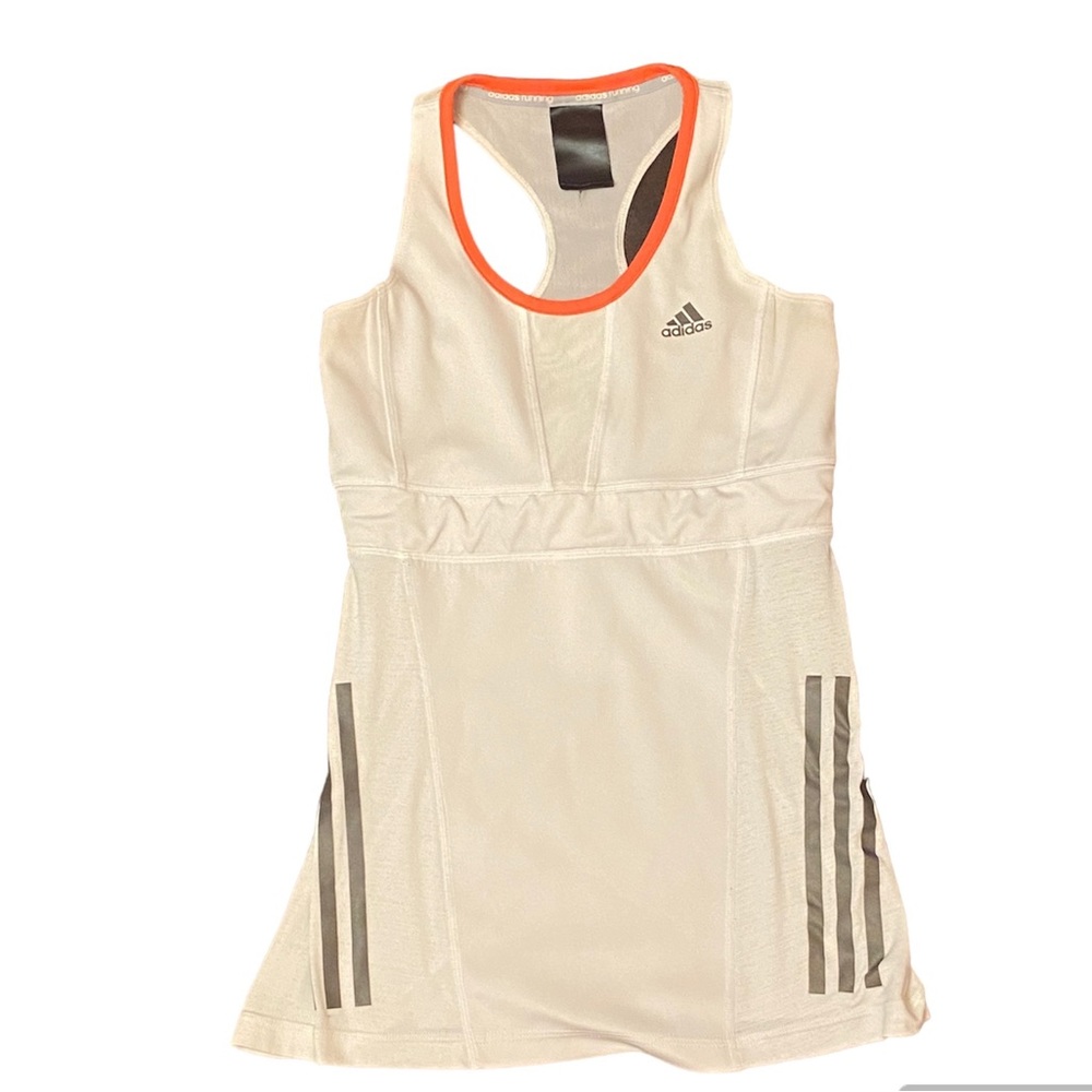 ⭐️sold⭐️on dp Adidas White and Orange Mini Dress/shirt
